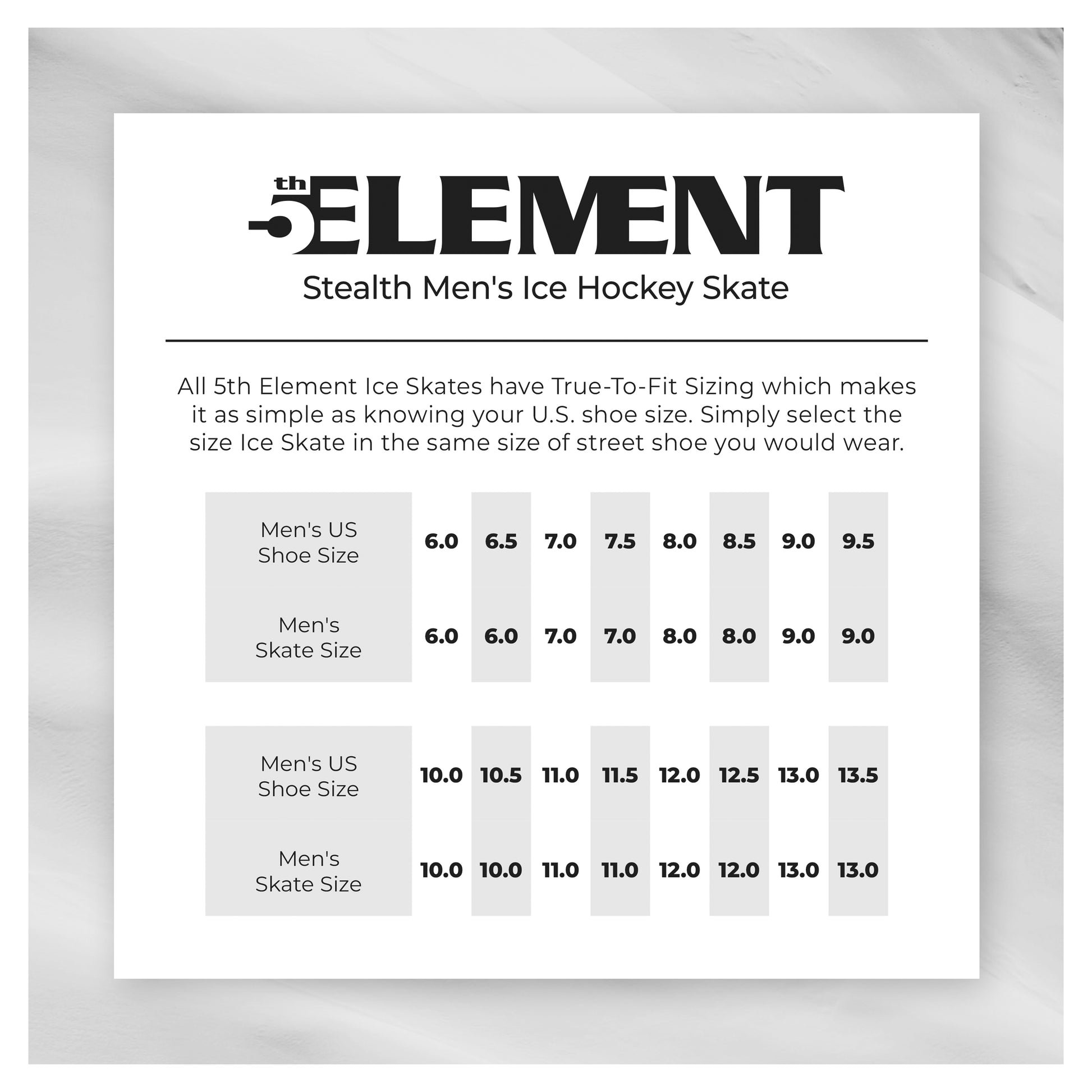 5th Element Stealth Ice Hockey Skates - 9.0